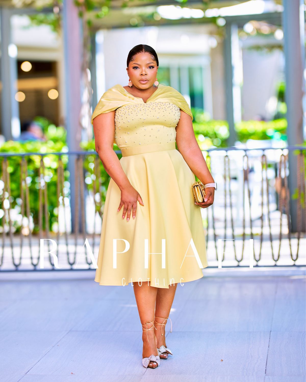 ROJ9619-CLARA GOLDEN SCUBA DRESS