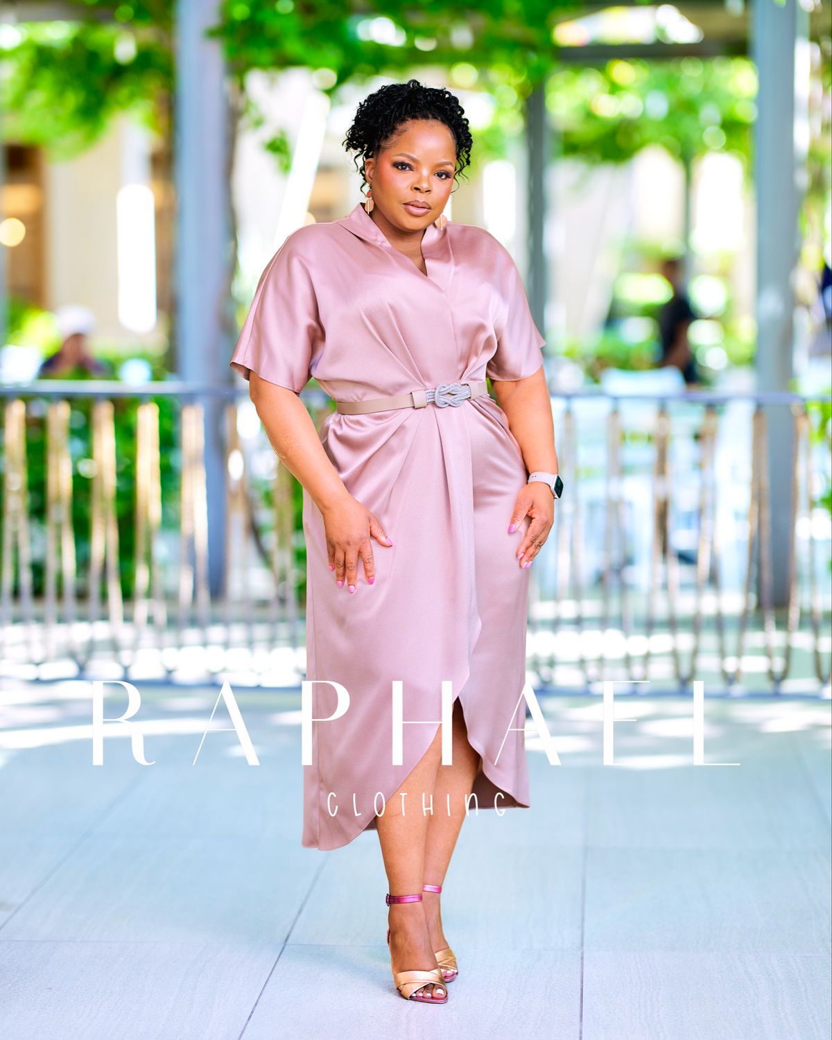 ESTA8247-AMARA SATIN WRAP DRESS