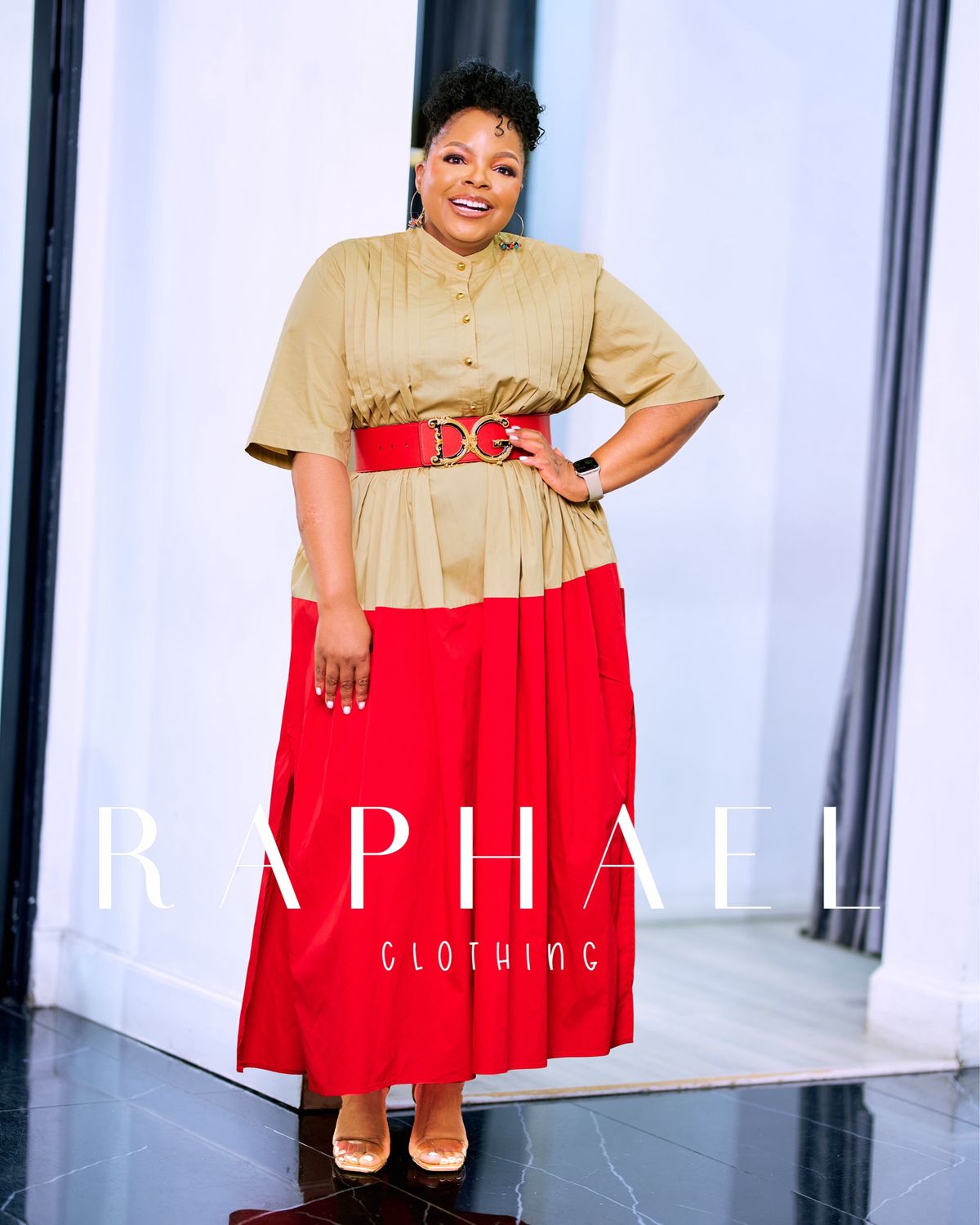 MAT-VICTORIA MONOCHROME MAXI DRESS