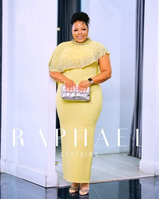 ROJ9593-SOLENE ELEGANT SCUBA CAPE DRESS