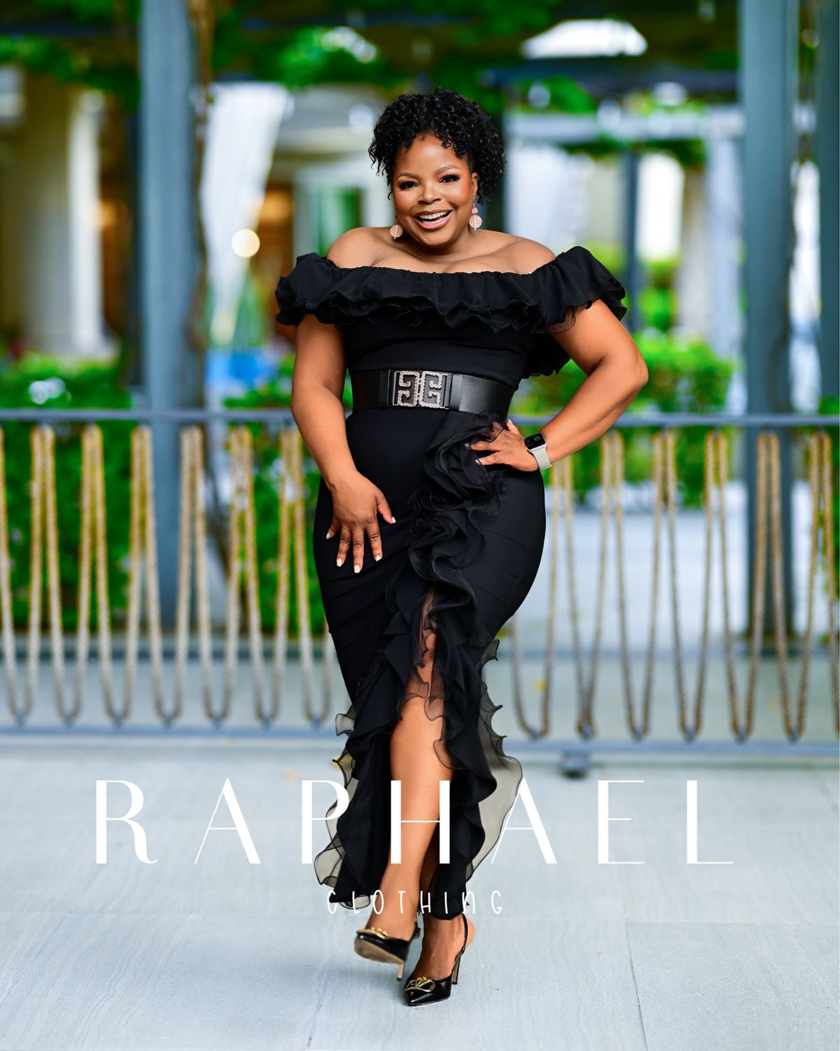 AZA3576-RUFFLE ELEGANT DRESS