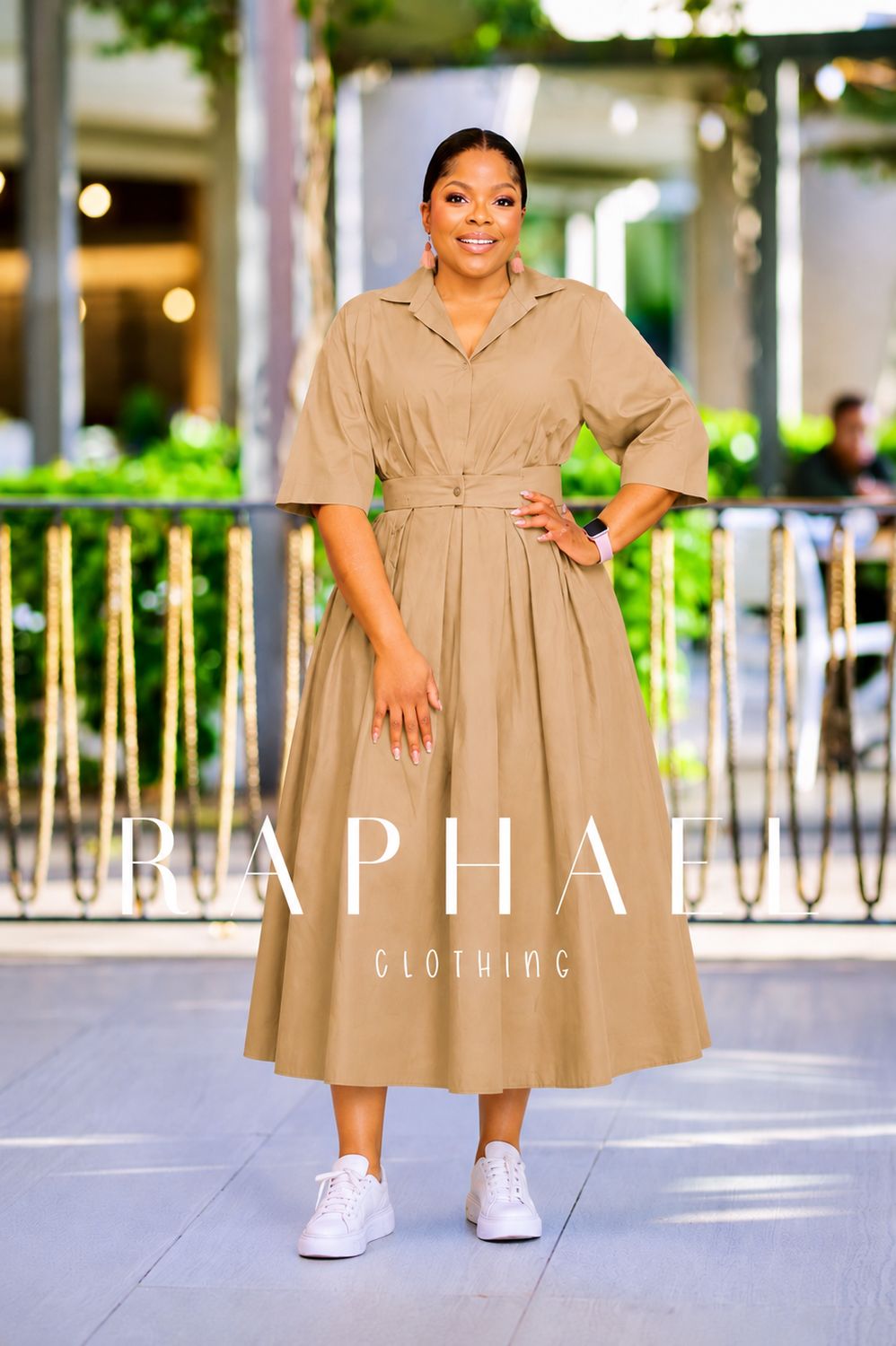 SARA1685-URBAN CHIC MIDI DRESS