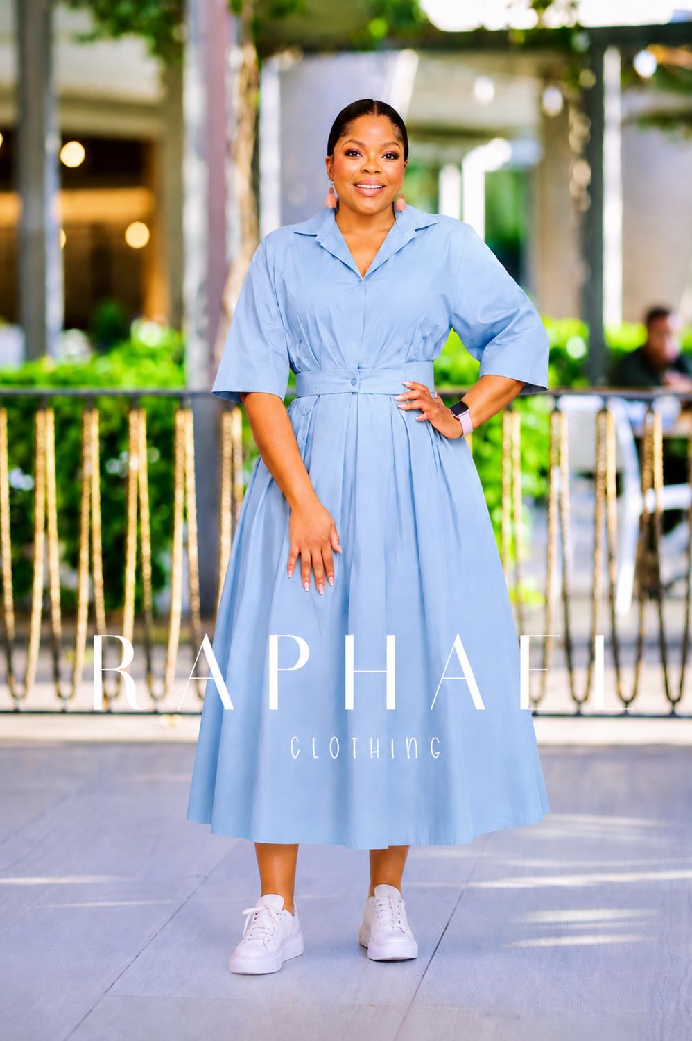 SARA1685-URBAN CHIC MIDI DRESS