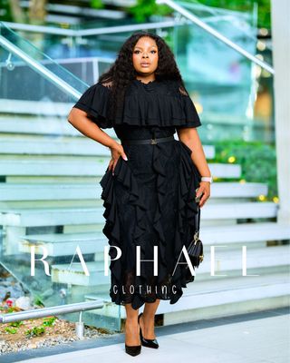 RAPH25031401-SELESTINE RUFFLE DRESS