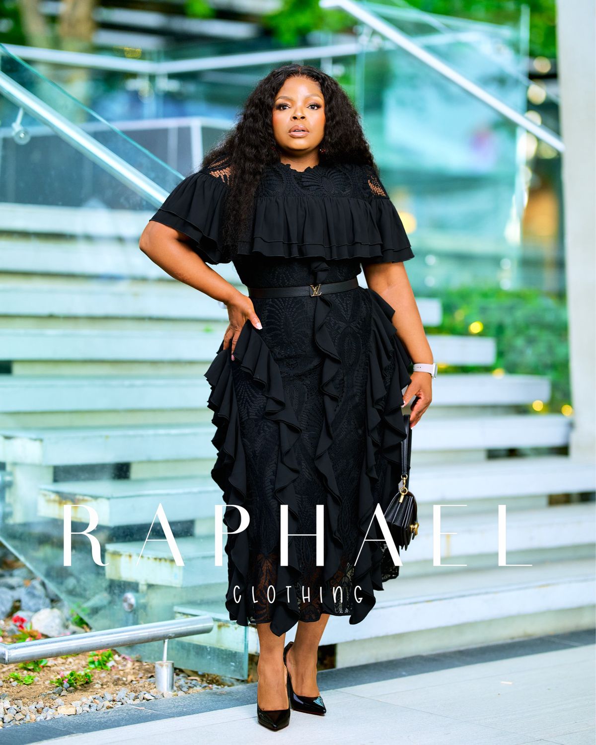 RAPH25031401-SELESTINE RUFFLE DRESS