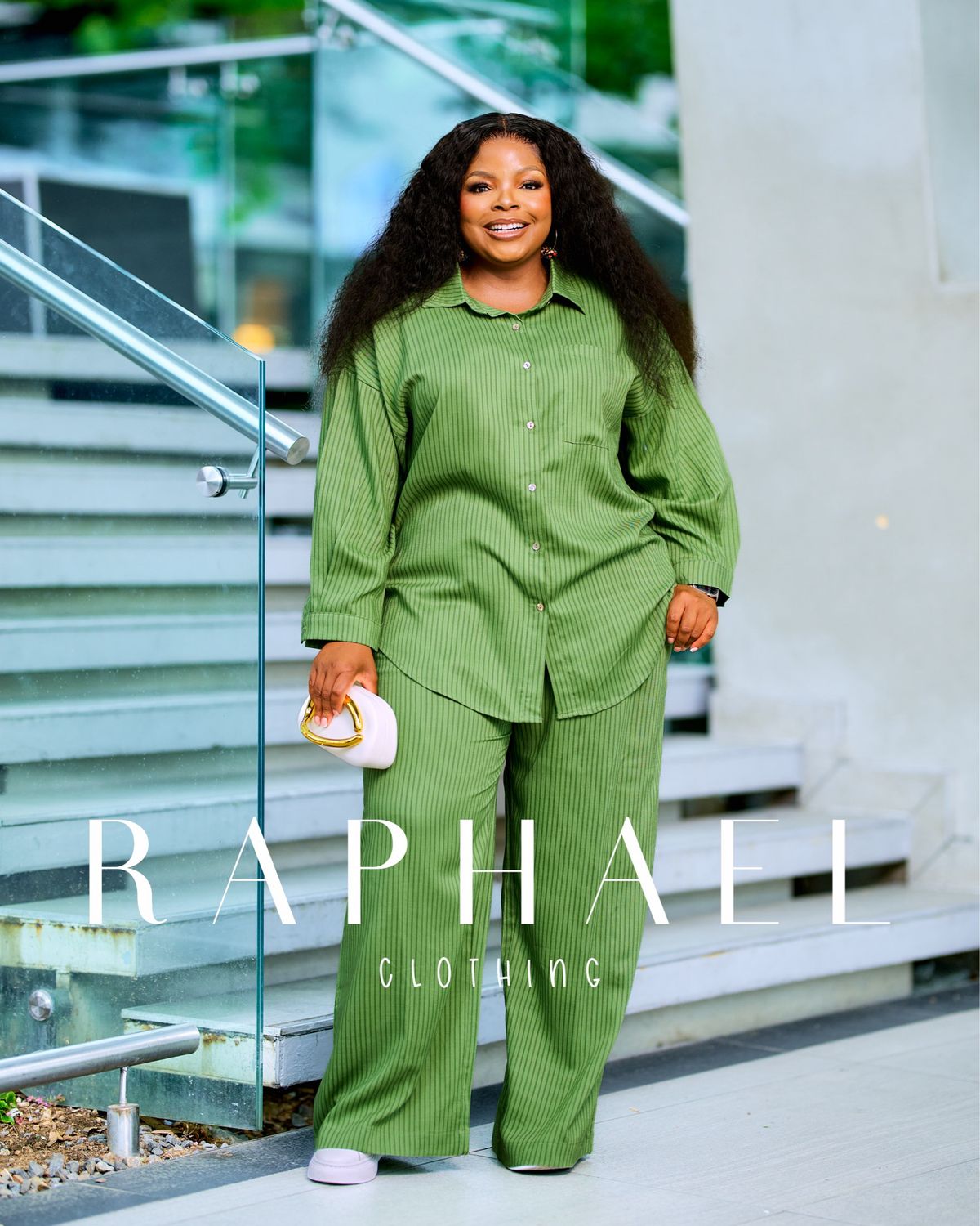 RAPH-LONA PINSTRIPE LOUNGE SET