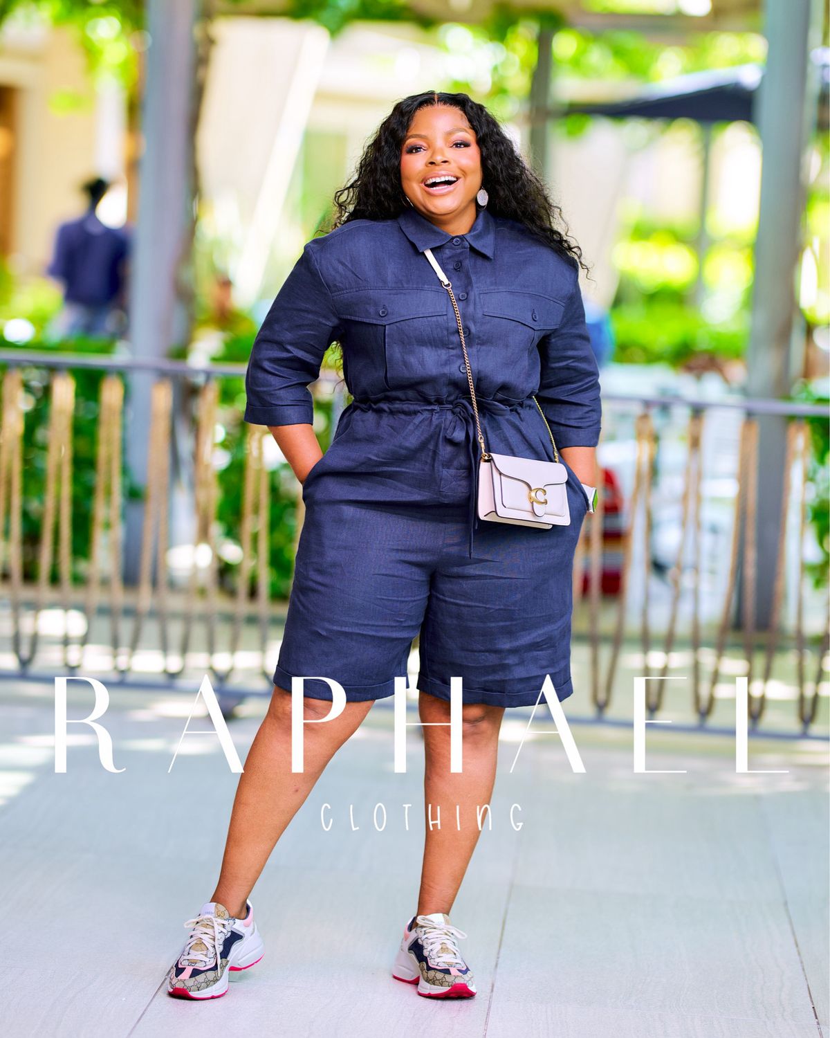 RAPH LINEN UTILITY PLAYSUIT