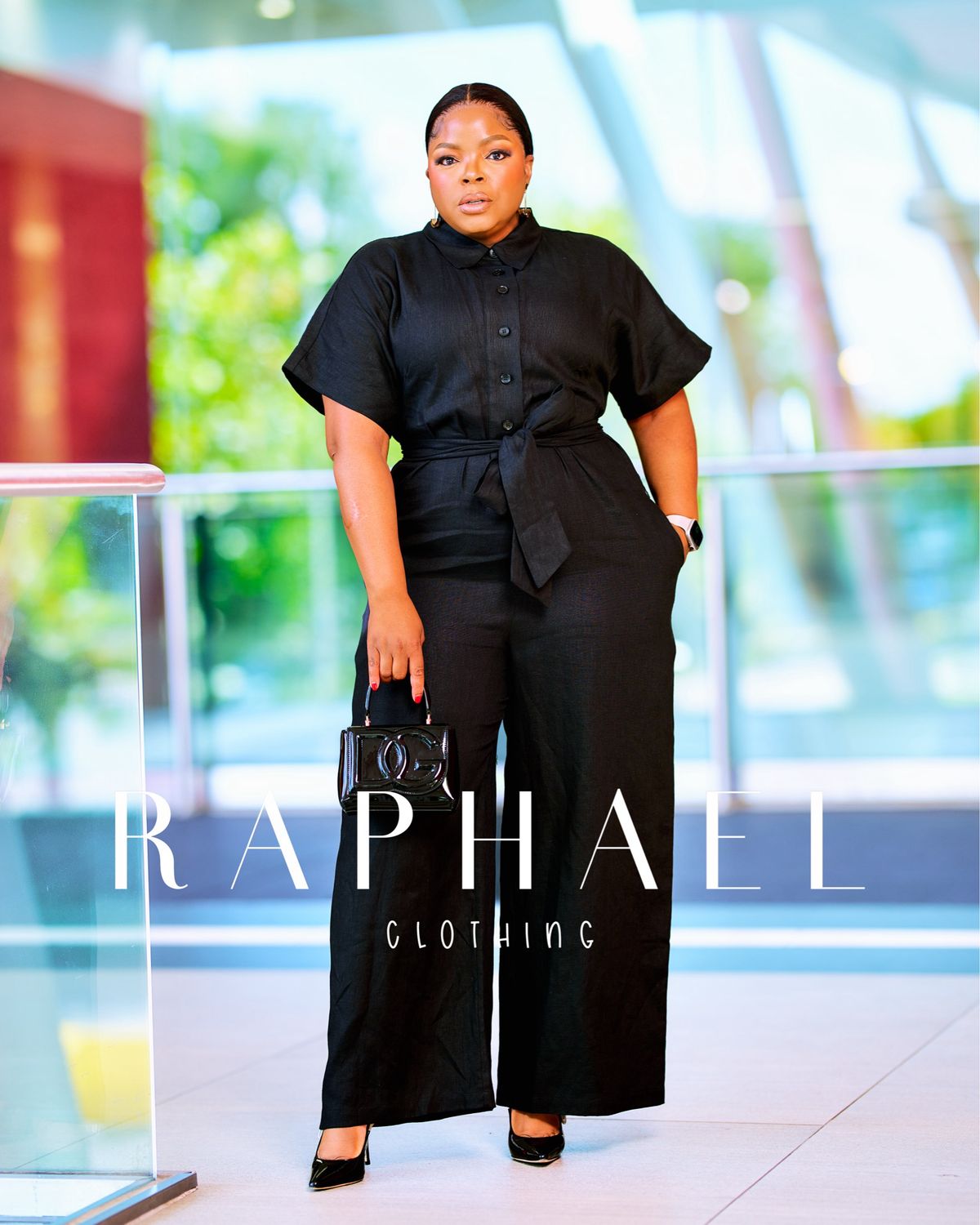 RAPH RELAXED WIDE-LEG LINEN JUMPSUIT