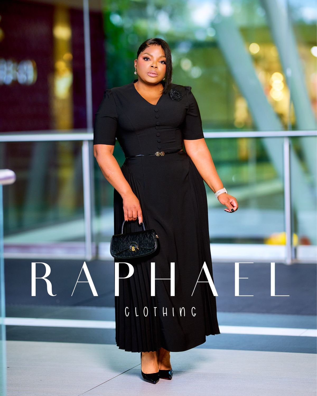 RAPH-ELINA SIDE PLEAT DRESS