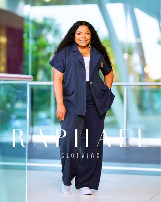ARZ898- WIDE LEG PINSTRIPE SET