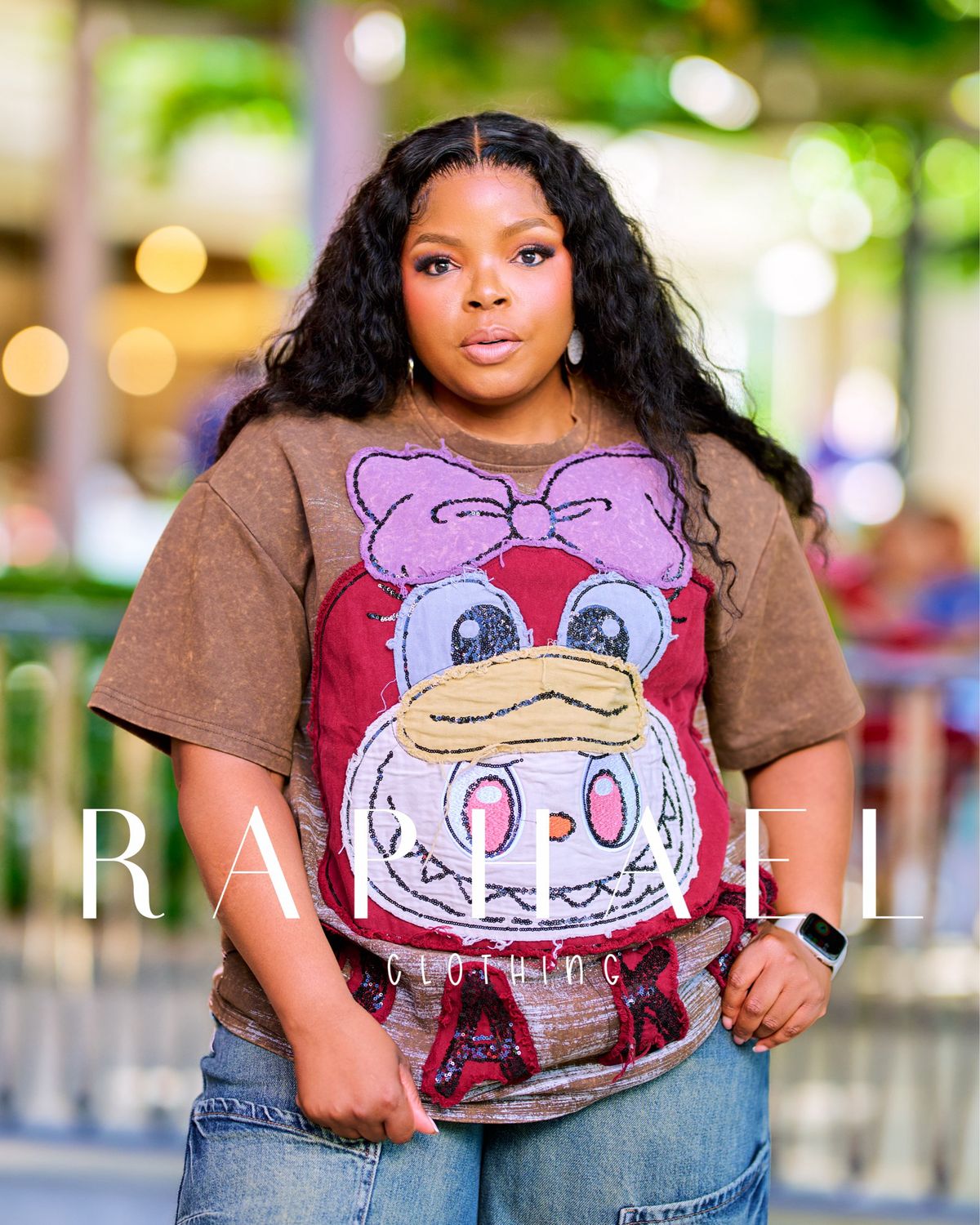 RAPH CARTOON SEQUIN TEE