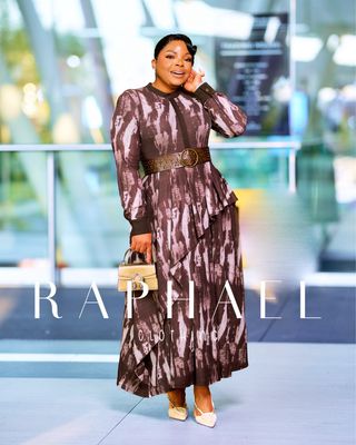 RAPH-SORELLA MONOCHROME BELTED DRESS