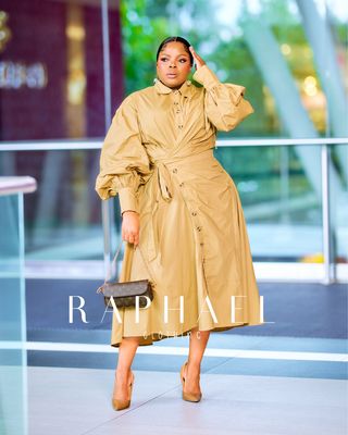 RAPH-ASYMMETRIC WRAP SHIRT DRESS