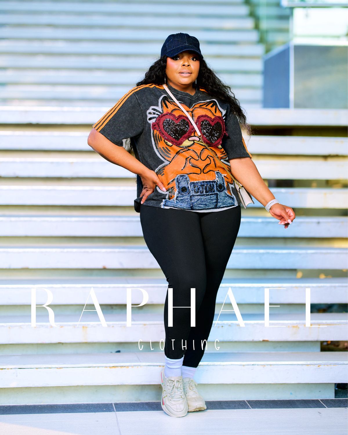 RAPH GARFIELD SEQUIN GRAPHIC TEE