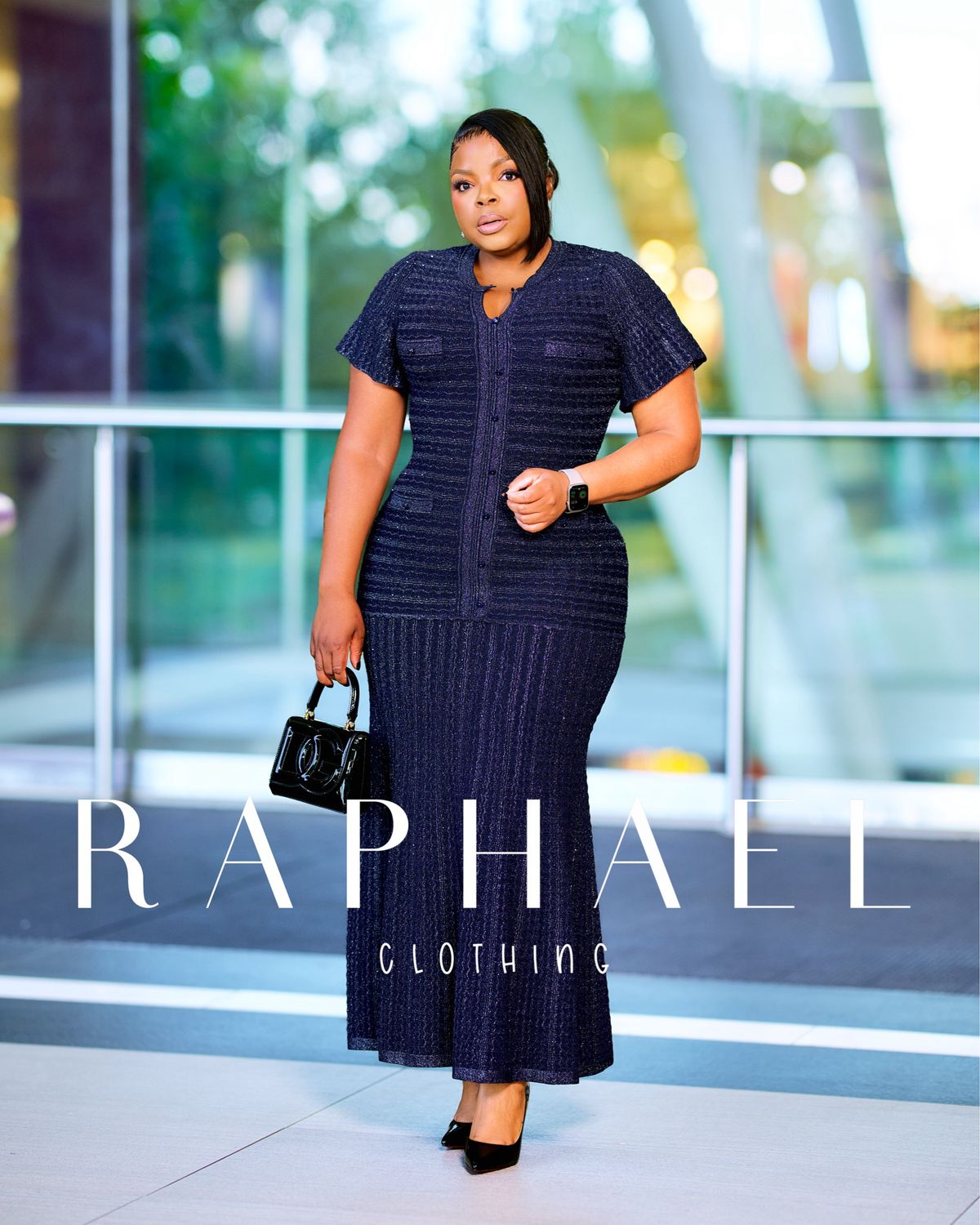 RAPH- NIA SPARKLE KNIT MAXI DRESS