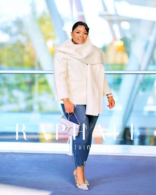 RAPH-NORA WOOL BLEND SCARF COLLAR COAT