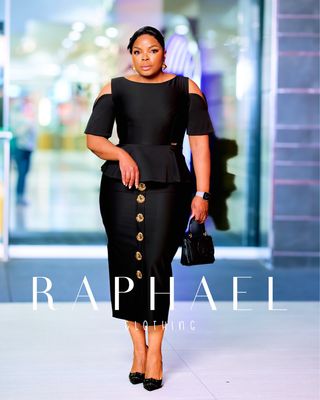 AZA3823-MILA COLD-SHOULDER PEPLUM DRESS