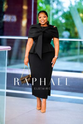 TOP7395-CAMILLE CREPE BOW DRESS
