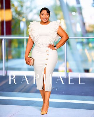 AZA3821-NIA STATEMENT RUFFLE DRESS