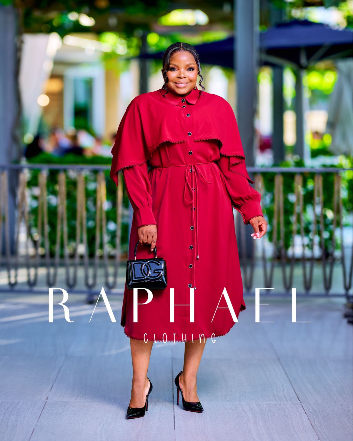 RAPH THE DUCHESS CAPE DRESS