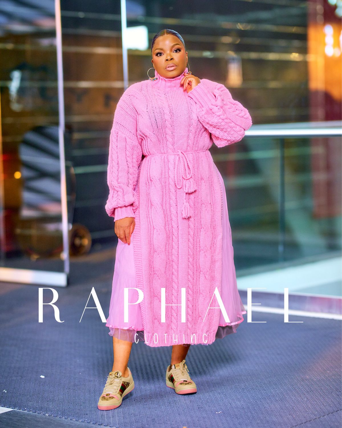 RAPH-RUBY CABLE-KNIT TUTU SET