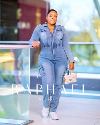 RAPH-SASHA UTILITY DENIM JUMPSUIT