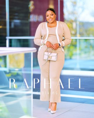 RAPH-NICOLE CONTRAST-TRIM KNIT 3 PIECE SET