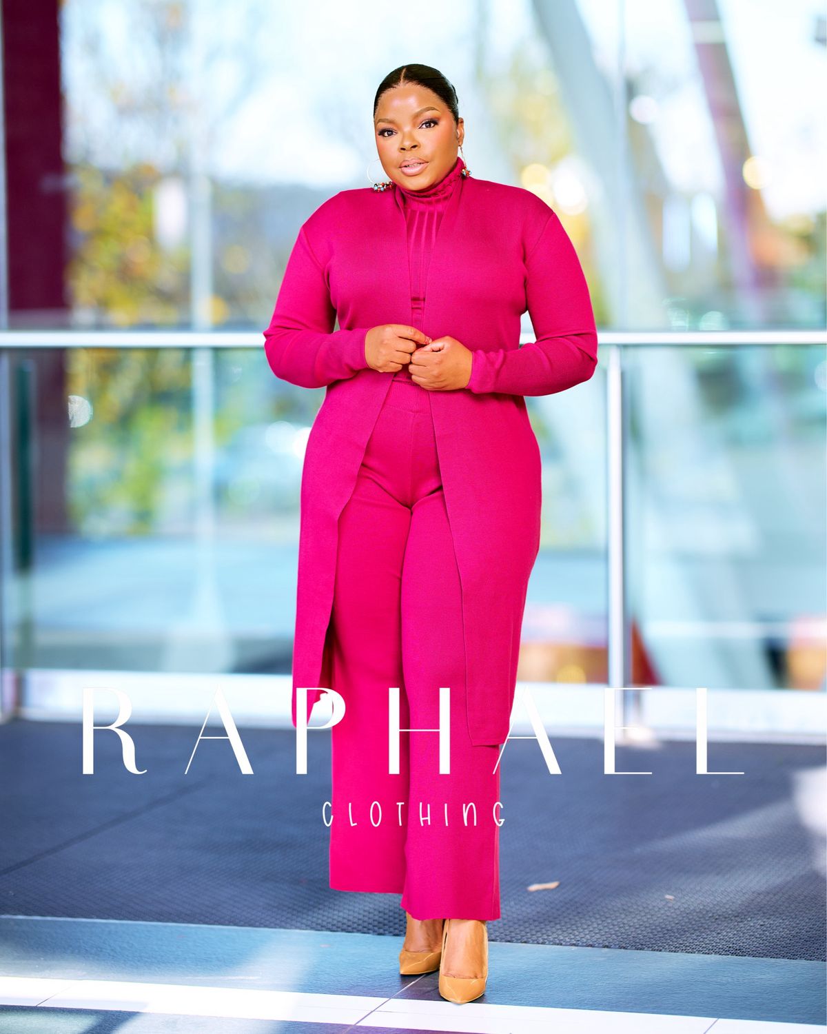 RAPH-BIANCA LUXE KNIT THREE-PIECE SET