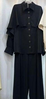 RAPH- NAOMI CAPE DETAIL WIDE-LEG PANTS SET