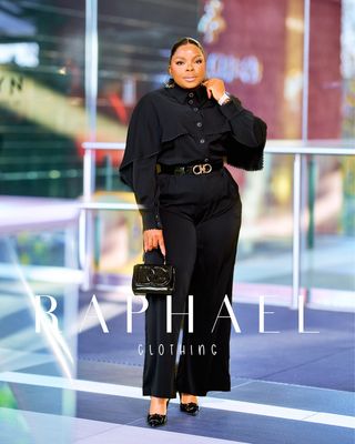RAPH- NAOMI CAPE DETAIL WIDE-LEG PANTS SET