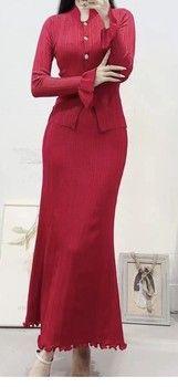 RAPH-RENEE RIBBED KNIT SKIRT SET