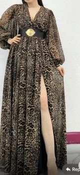 BAGE2526-SAVANNAH LEOPARD PRINT MAXI DRESS