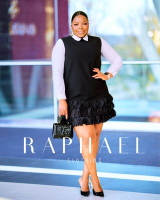 RAPH-NEO FEATHER MINI DRESS