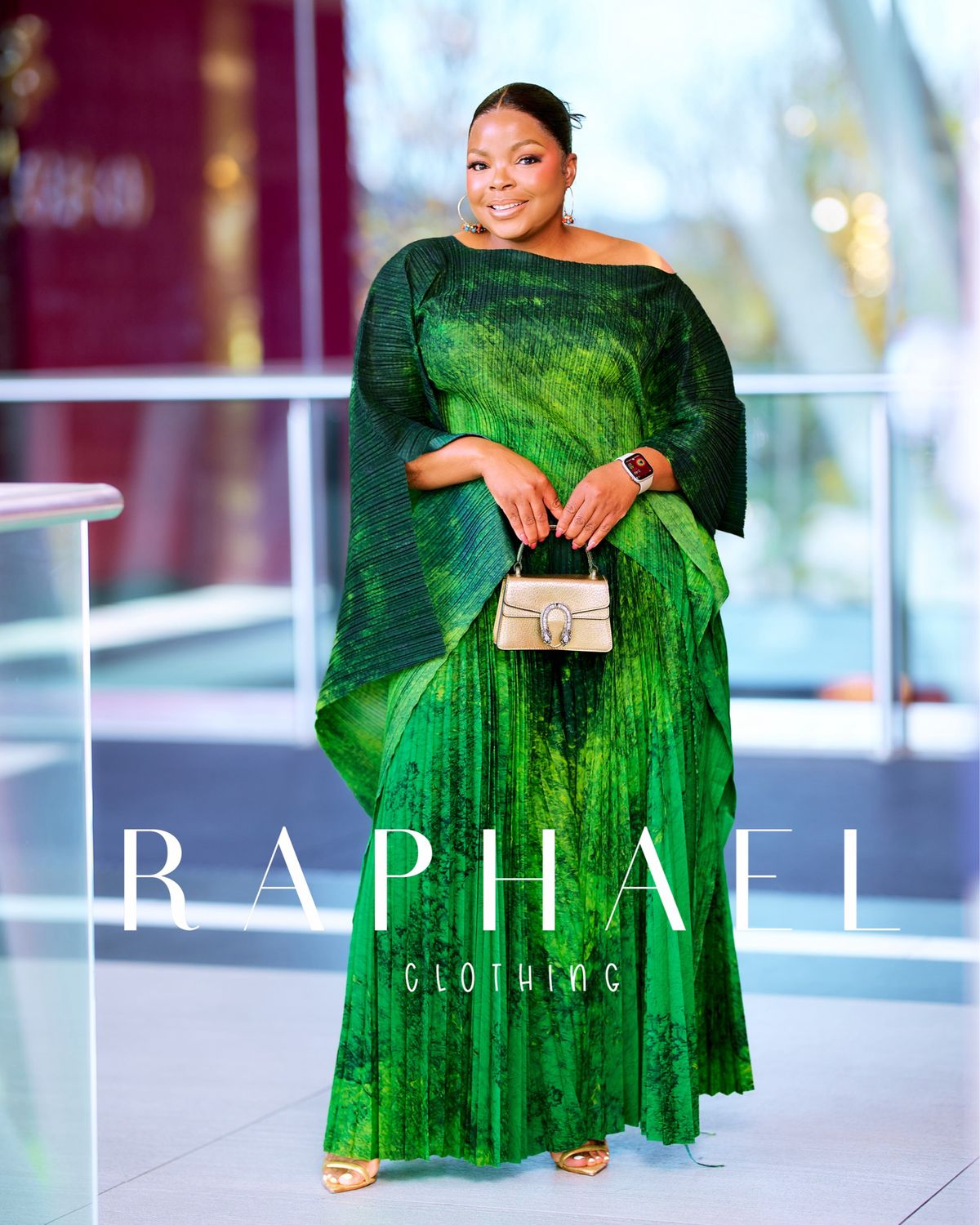 RAPH-ARIANA PLEATED CAPE PANT SET