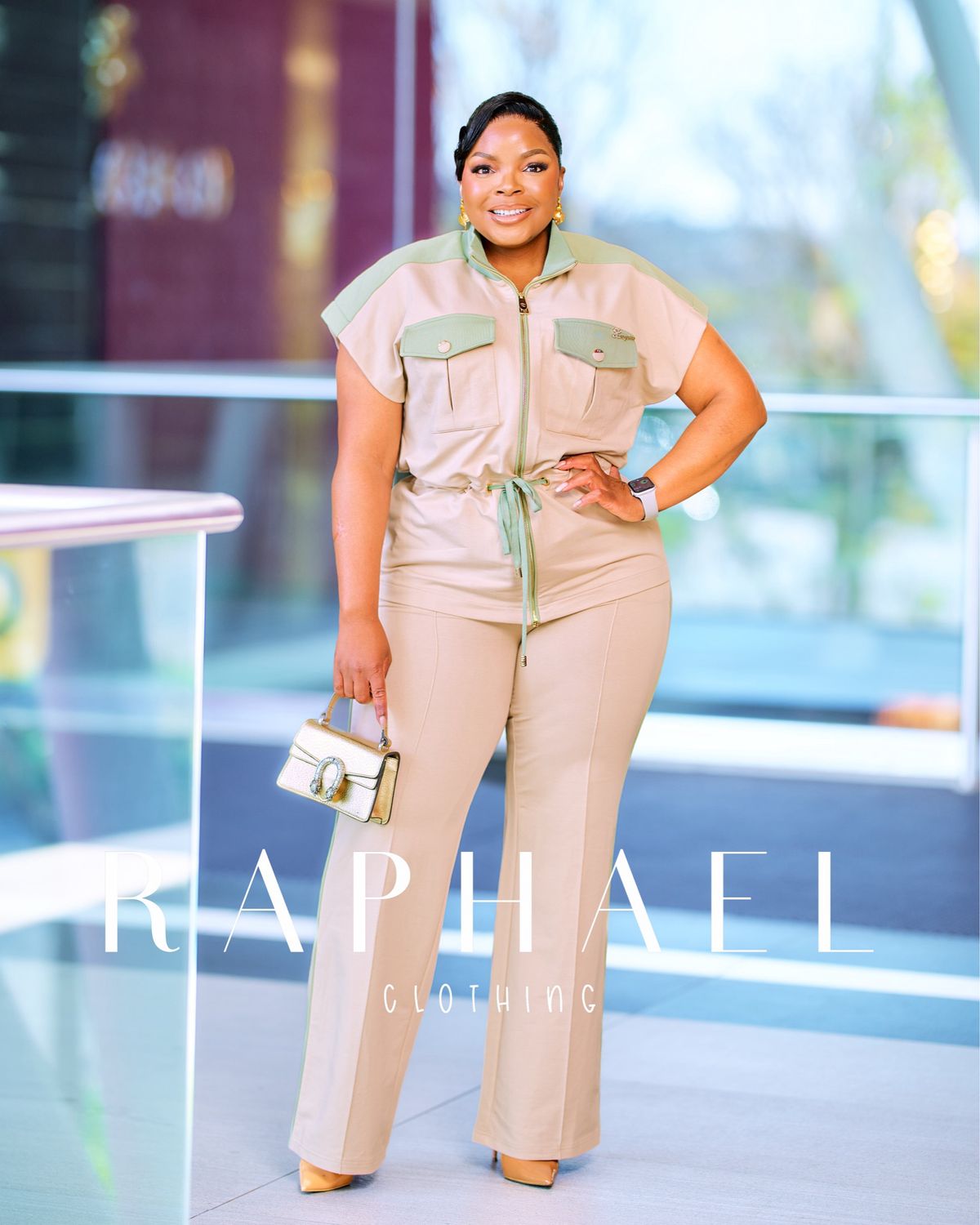 LSG9767-CORA UTILITY VEST TRACKSUIT