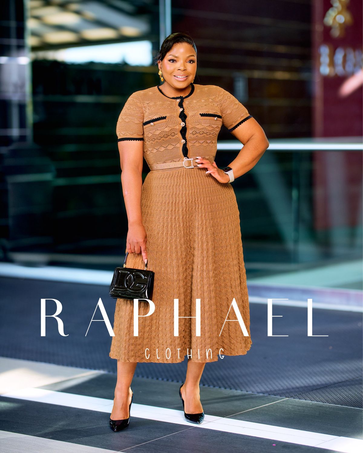 RAPH-TESSA TEXTURED KNIT DRESS