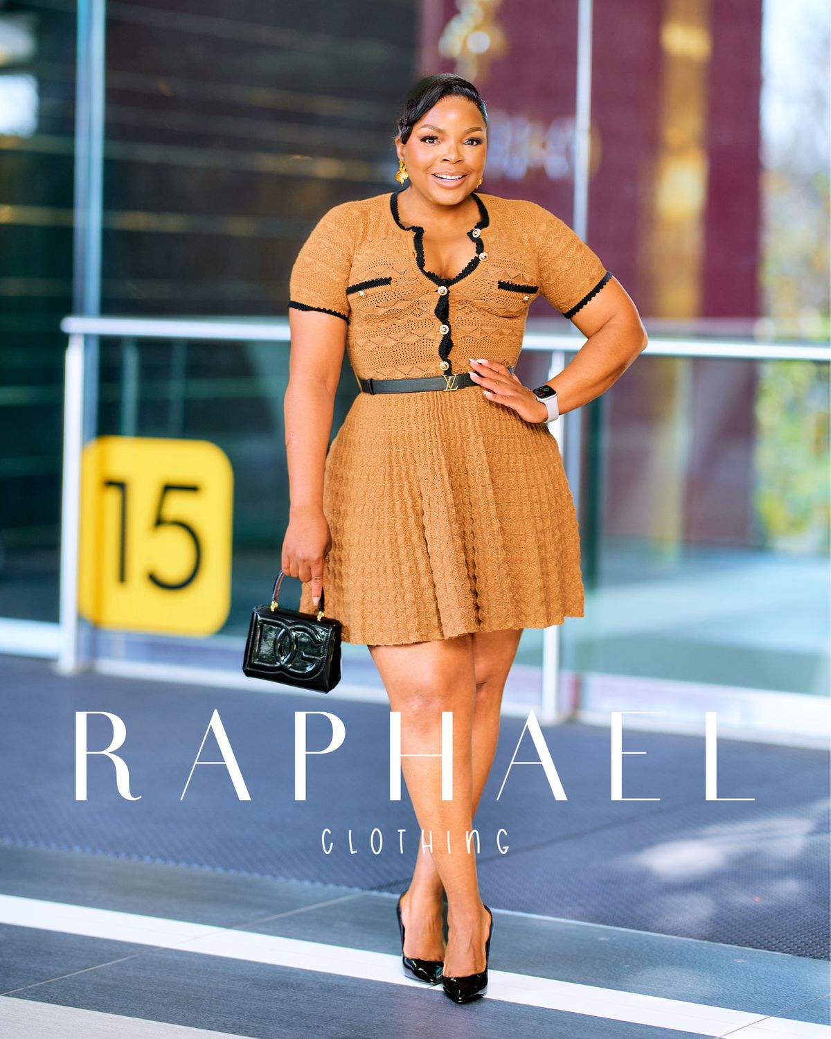 RAPH-TESSA TEXTURED KNIT DRESS