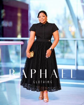 AZA3847-ELISE PLEATED LACE CAPE DRESS