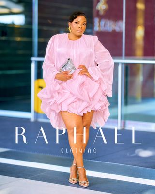 RAPH-PLEATED RUFFLE MINI DRESS