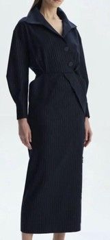 KAM40108-MAREN EXECUTIVE PINSTRIPE DRESS