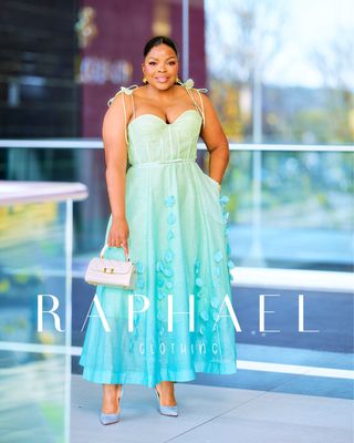RAPH-AZURA PETAL OMBRE MIDI DRESS