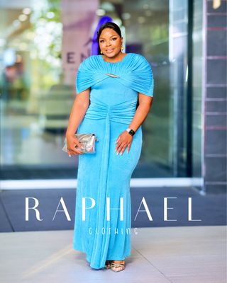 RAPH-KAIA DRAPED CAPE MAXI DRESS