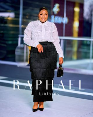 RAPH-RHEA TIERED FRINGE MAXI SKIRT