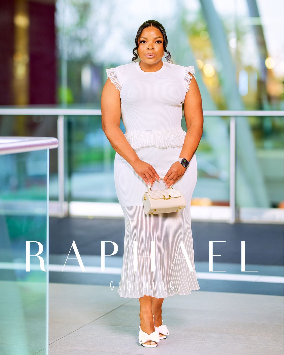 RAPH-LAURA PLEATED MERMAID KNITTED SKIRT SET
