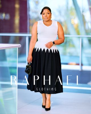 RAPH-AYLA CONTRAST KNITTED DRESS