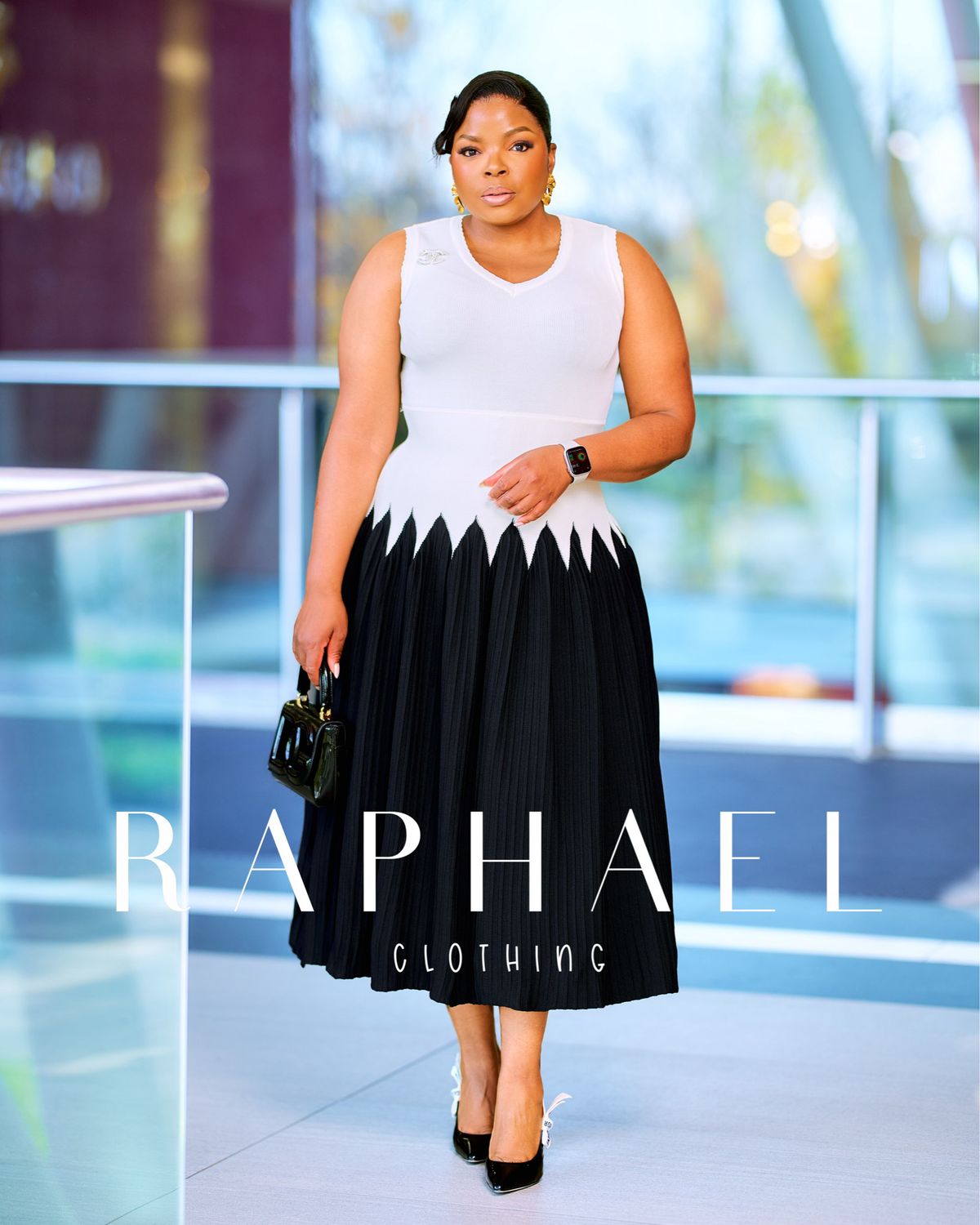 RAPH-AYLA CONTRAST KNITTED DRESS