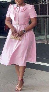 RAPH-LYLA BOW DETAIL BELTED DRESS