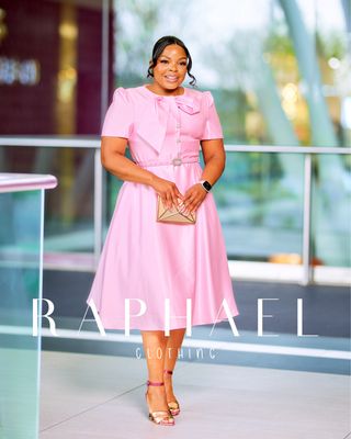 RAPH-LYLA BOW DETAIL BELTED DRESS