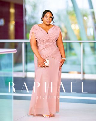 RAPH-LUMI RUCHED MESH MAXI DRESS