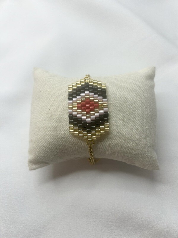 Bracelet tissé doré